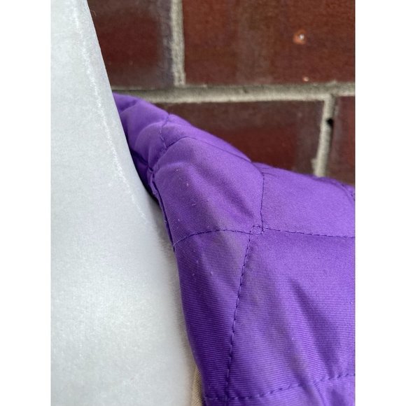 VINTAGE Purple Puffer Jacket with Checkered Lining - Picture 7 of 7